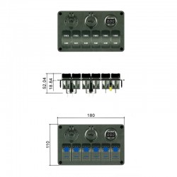6x  Accessory Switch Panel