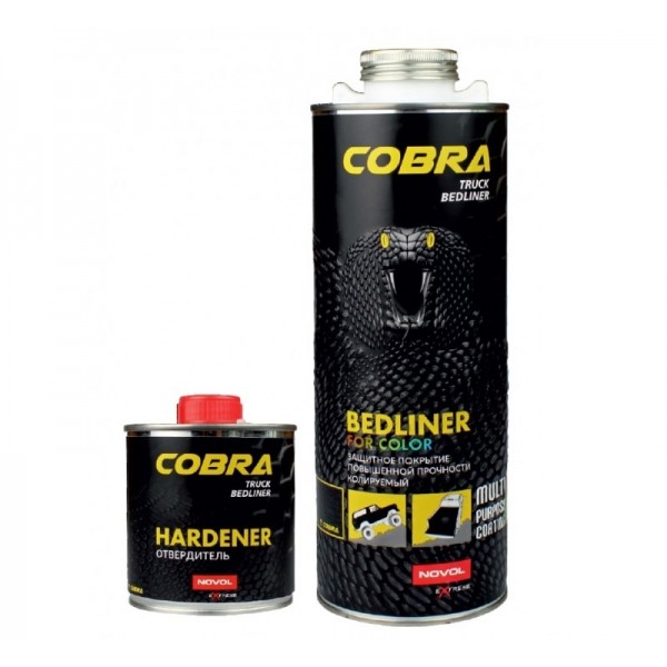 Cobra protective coating set, black 0,8 L