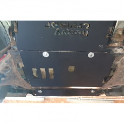 Mitsubishi Pajero 4 (06-14) (4 durų) aliuminių dugno apsaugų komplektas su gervės montavimo padu
