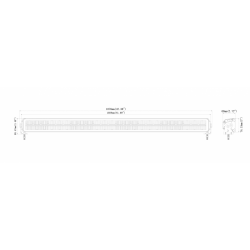 LED Light bar 180W+15W, 108 cm